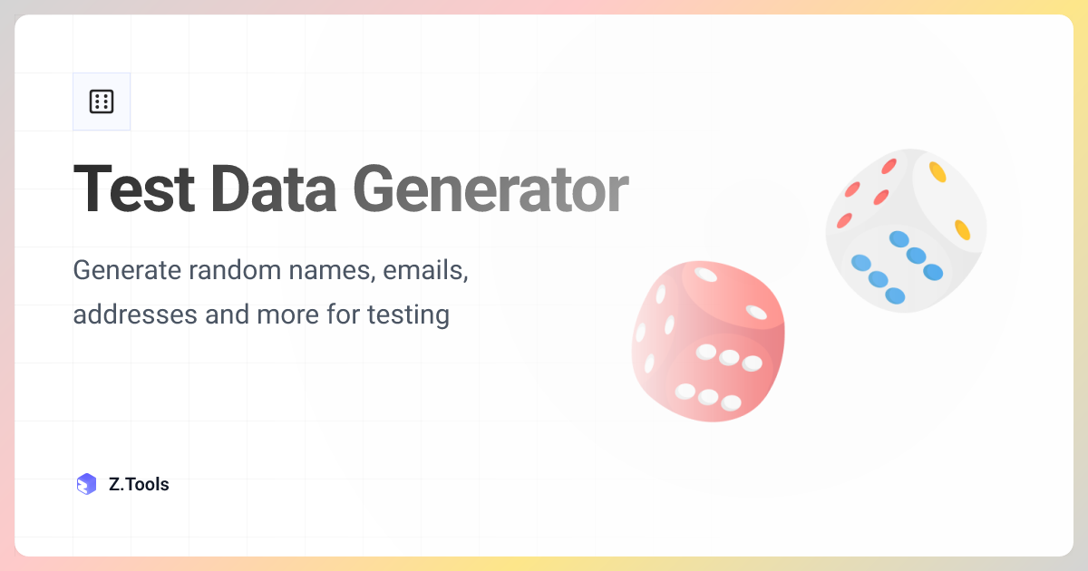 Test Data Generator · Z.Tools