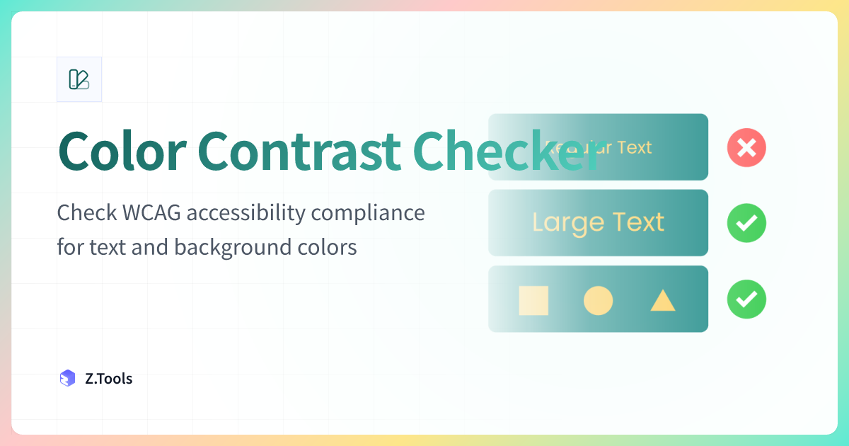 Color Contrast Checker · Z.Tools