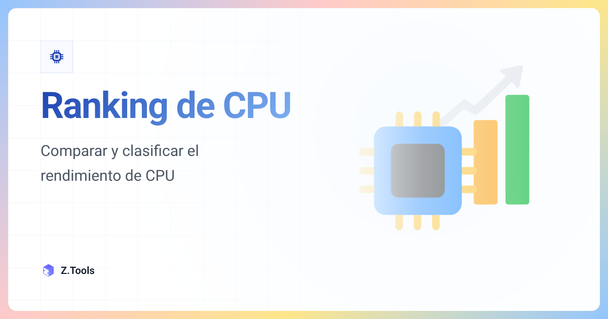 Ranking de CPU · Z.Tools