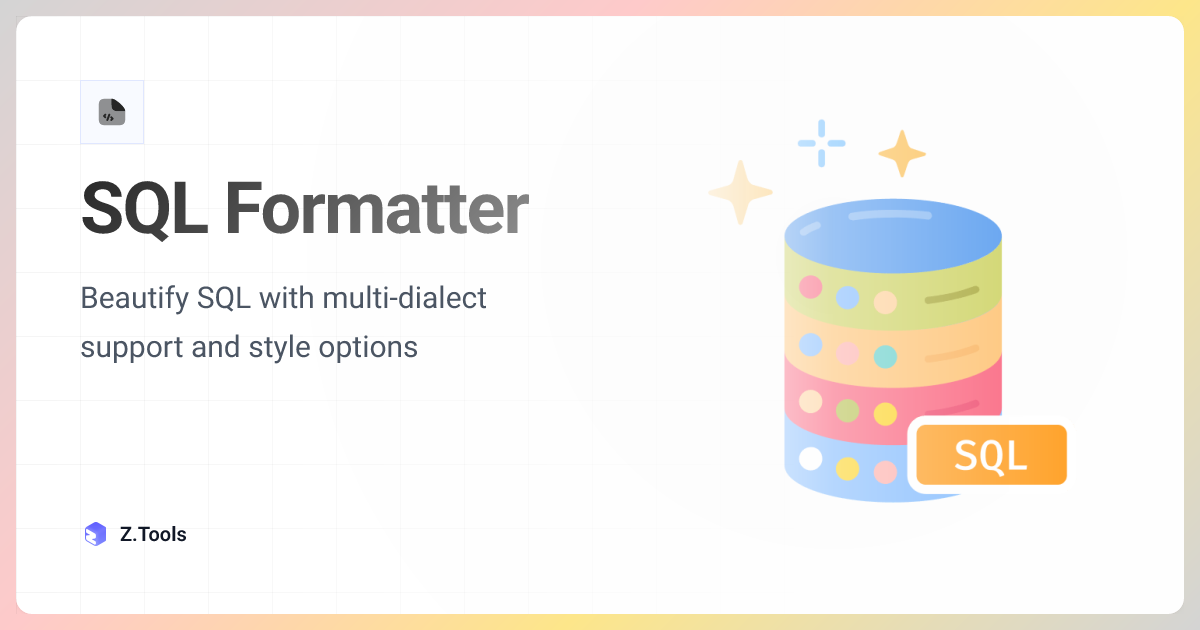 SQL Formatter · Z.Tools