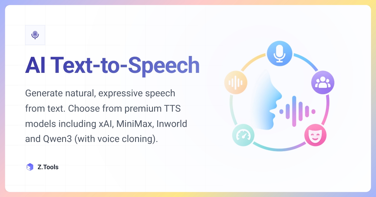 AI Text-to-Speech · Z.Tools