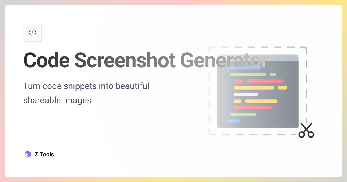 Code Screenshot Generator · Z.Tools