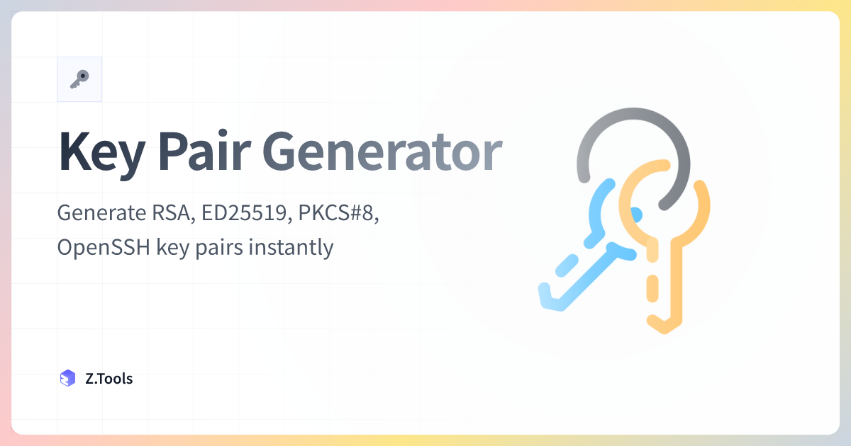 Key Pair Generator · Z.Tools