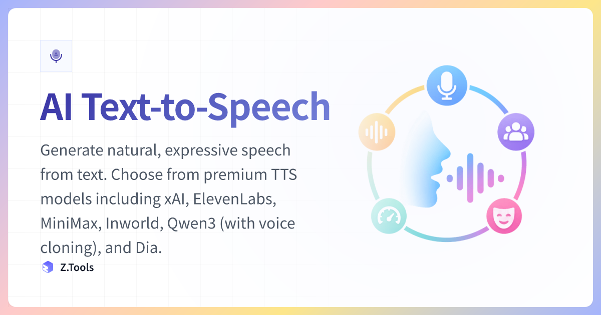 AI Text-to-Speech · Z.Tools