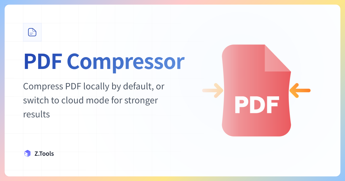 PDF Compressor · Z.Tools